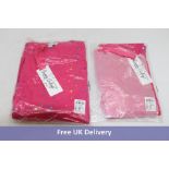 Two Happy Calegi Kids Vigga Tunic- Dot x1 Top, and 1x Legging, Fuchsia Pink, 8 Years