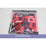 Three Pairs Kids Kecks Pants to include 1x Mural, Size M, 1x Snow Camo, Size L, 1x Red Panther, Size