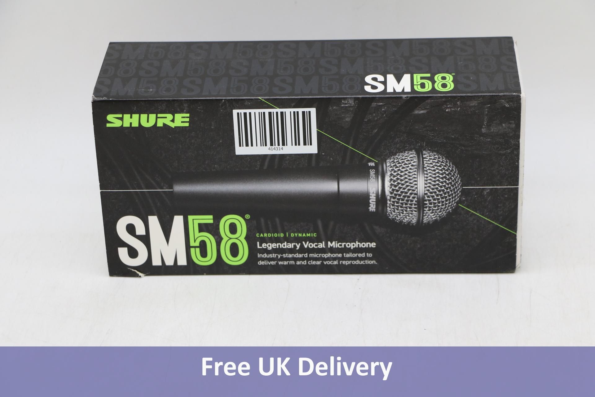 Shure Dynamic SM58-LC Vocal Handheld Microphone, Black