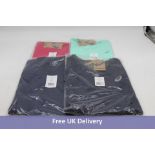 Four Asics Women's Sport Running Tops to include 1x Fresh Ice Size L, 1x Electric Blue Size M, 1x El