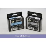 Two Epson UltraChrome Pro 10 Ink 1x Light Cyan T46S5 and 1x Light Grey T46S9, Both 25ml
