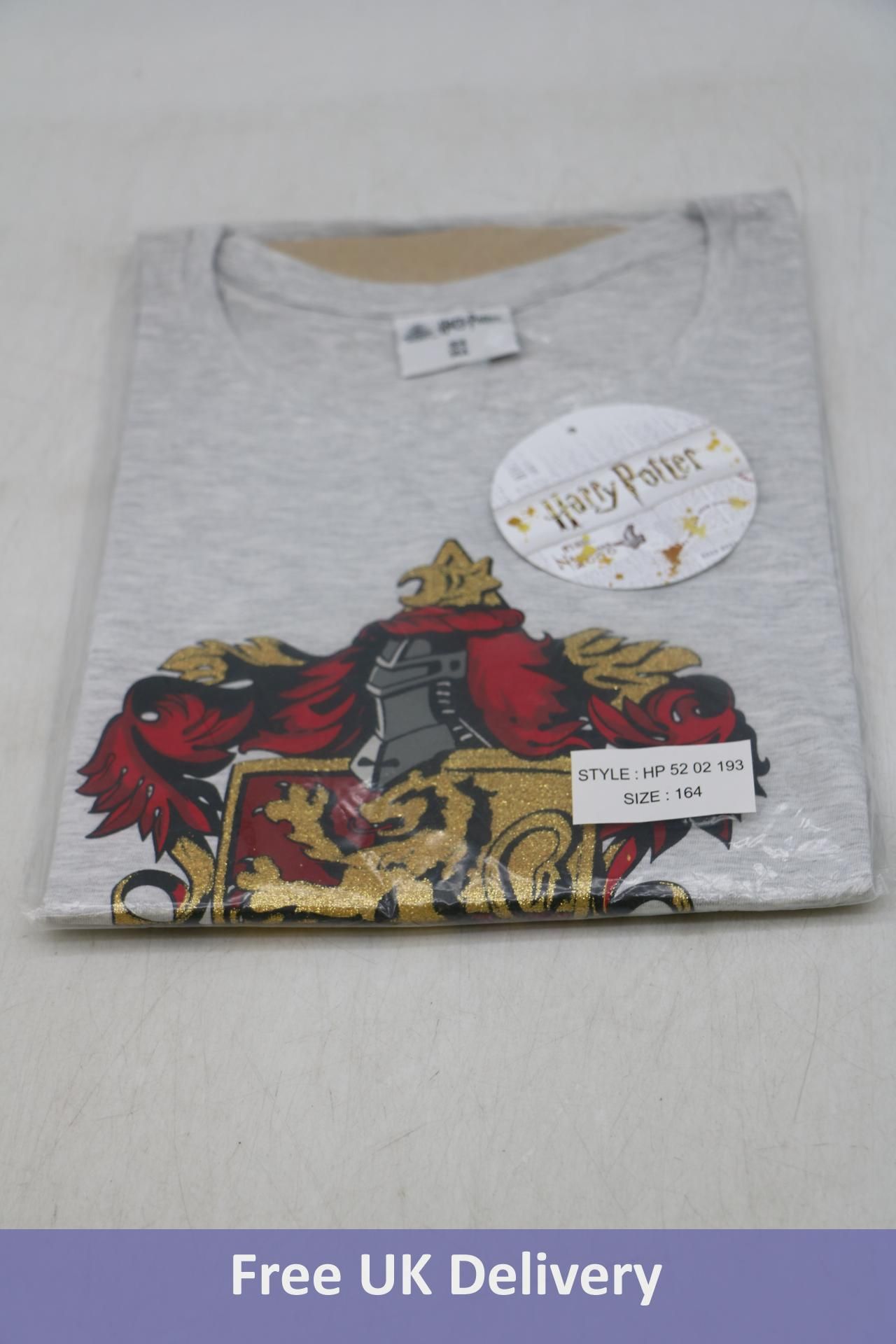 Twelve Harry Potter Gryffindor T-Shirt, Grey, Mixed Sizes