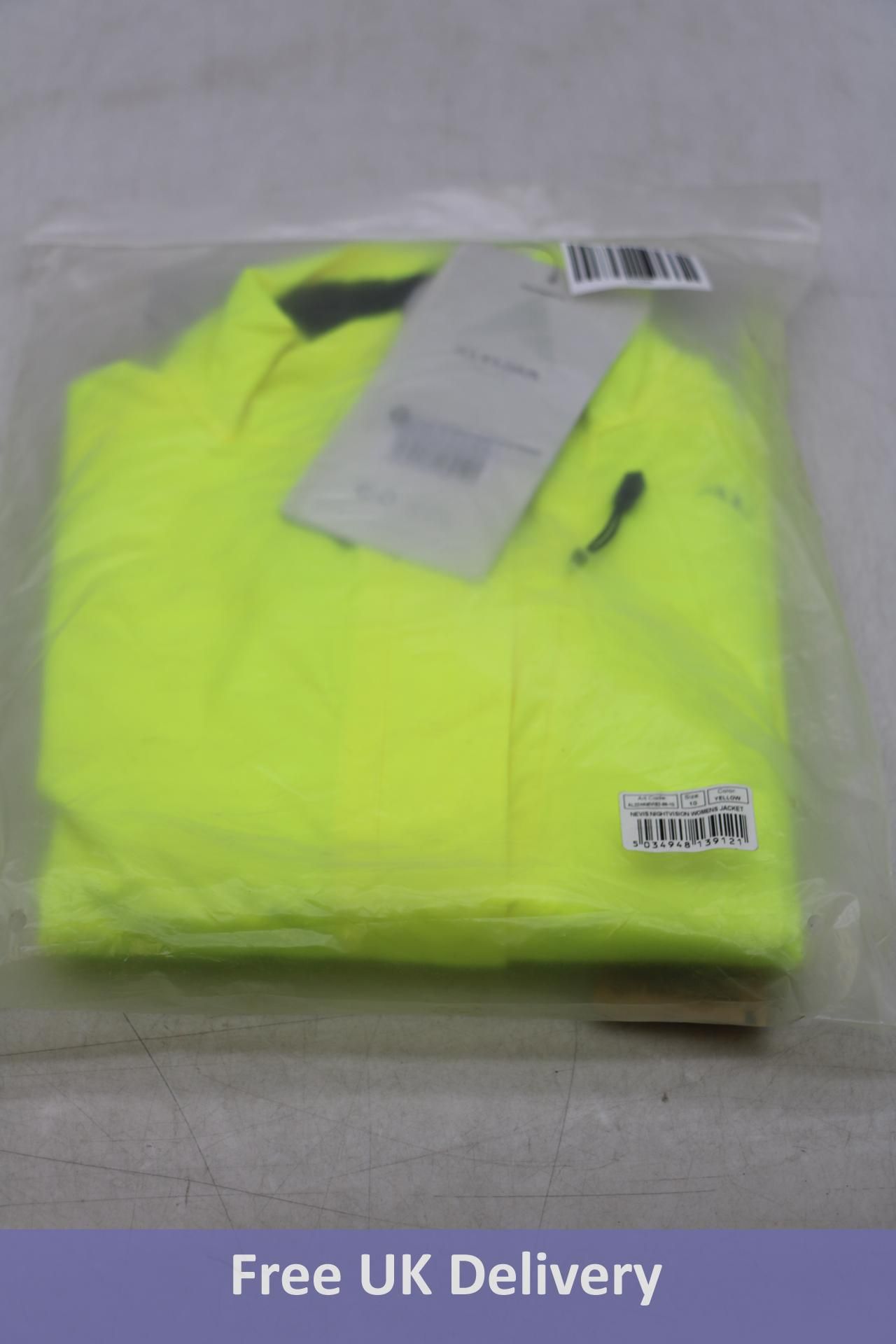 Nightvision Nevis Women's Waterproof Cycling Jacket, Yellow, Size 10