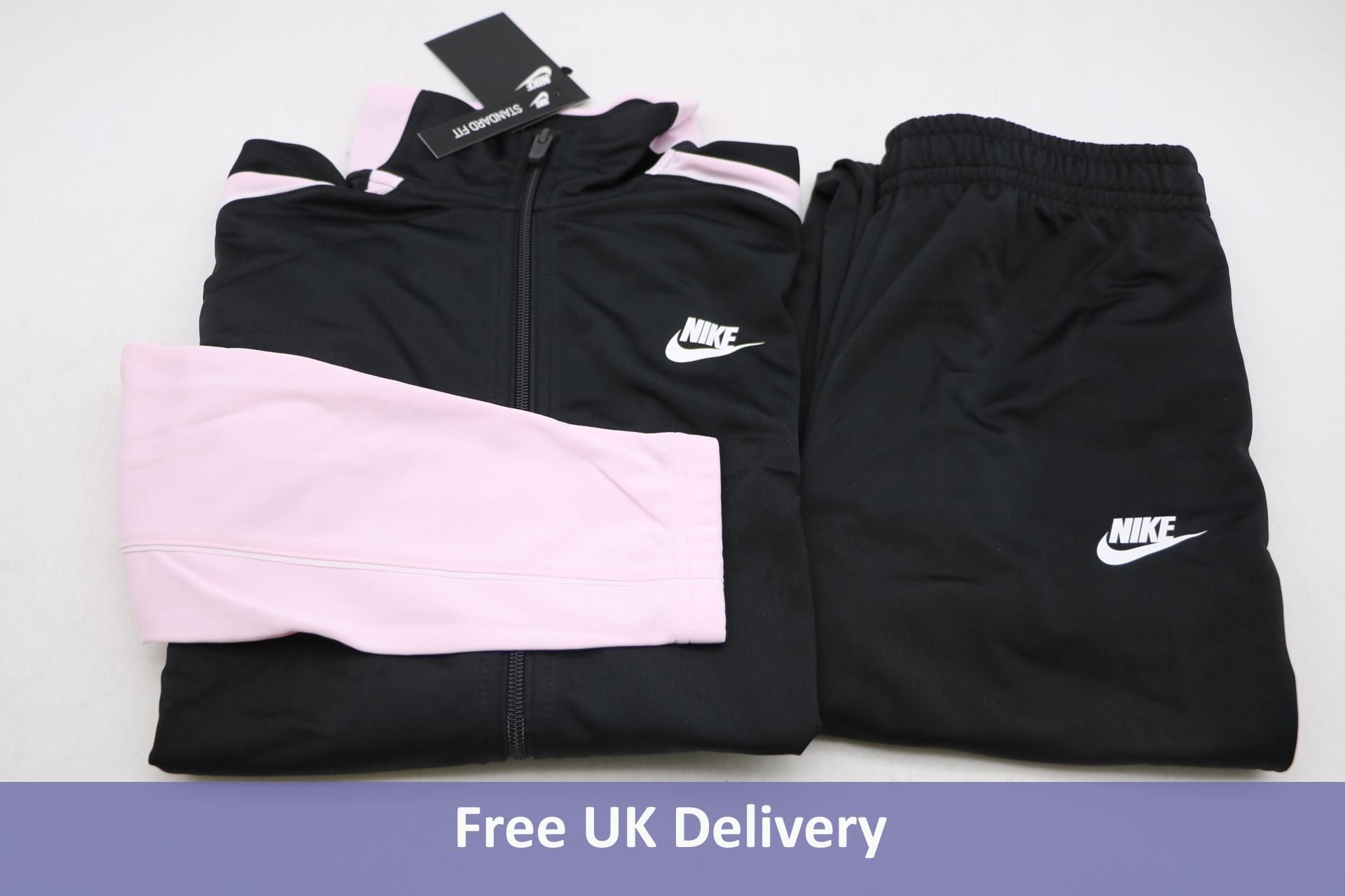 Nike Unisex Junior Tracksuit, Pink/Black, Size XL