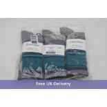 Four Packs of Three with Three Pairs Calvin Klein Lightweight Crew Made with Organic Cotton Green, M