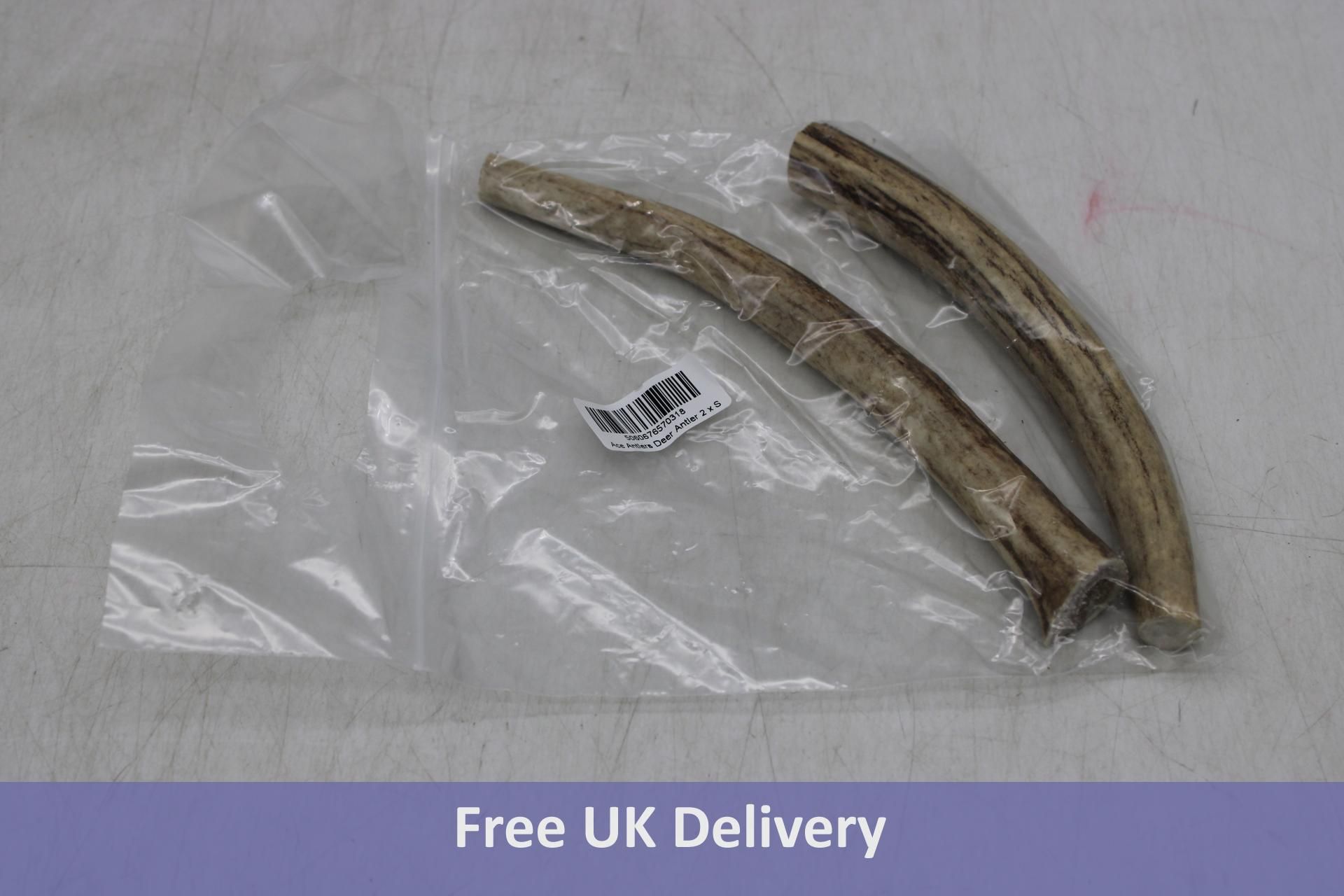 Eight Ace Antlers Naturally Shed Deer Antlers for Dogs, 2x Small Pieces