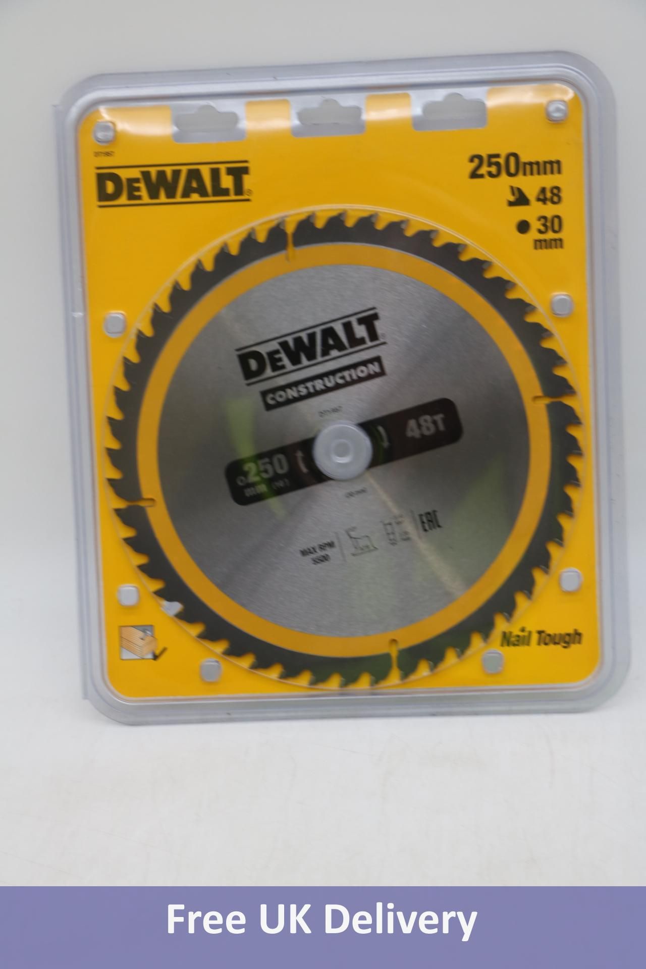 Three DeWalt Construction Circular Saw Blades, 250 x 30mm, 48T, DT1597