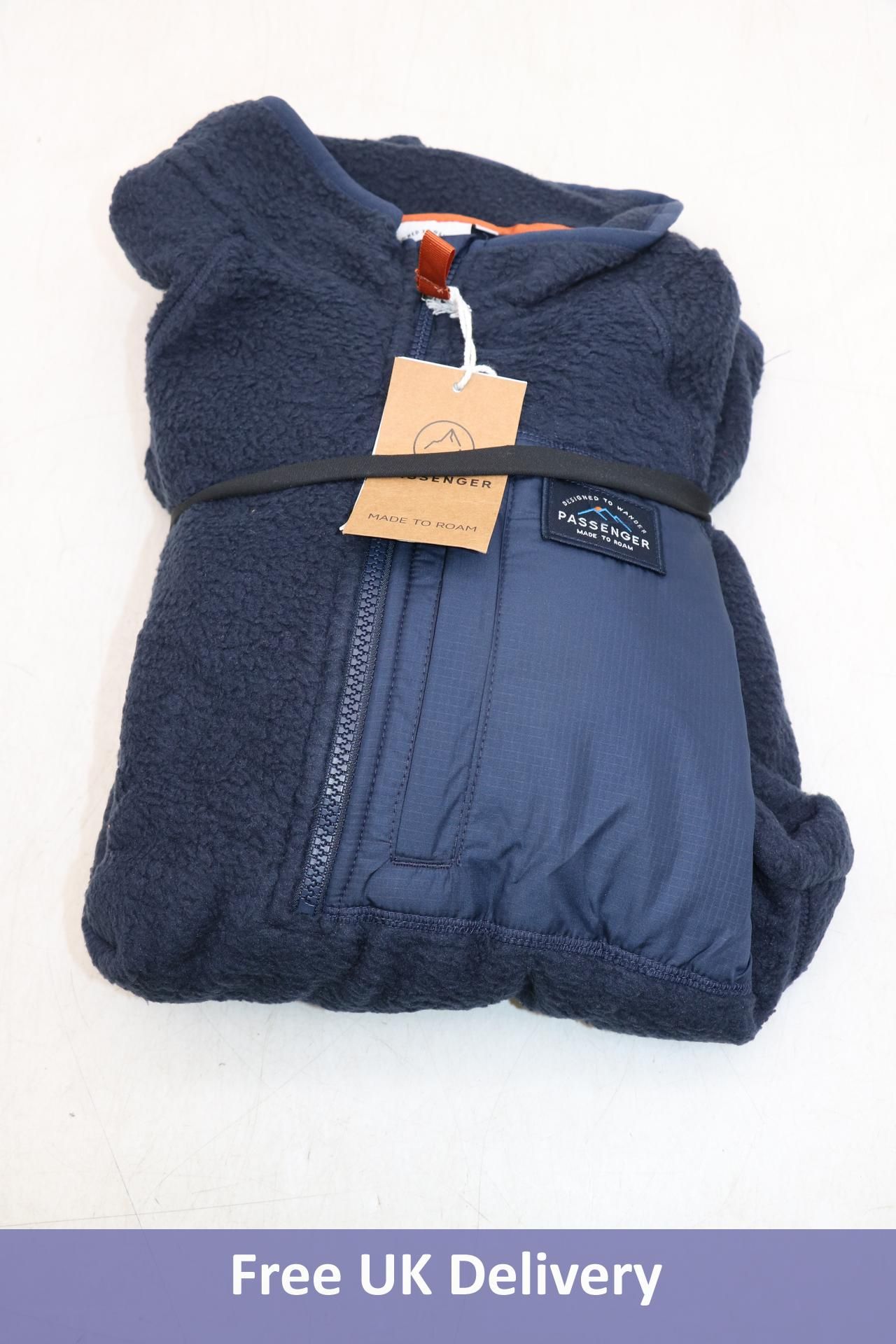 Passenger Men's Off Grid 1/4 Zip Sherpa Fleece, Navy, Size L