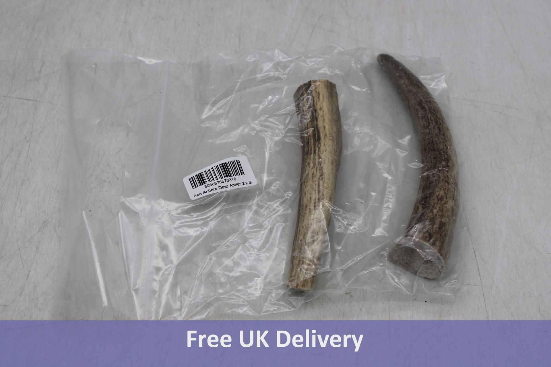 Eight Ace Antlers Naturally Shed Deer Antlers for Dogs, 2x Small Pieces