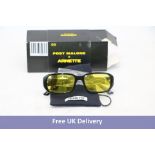 Arnette x Post Malone Black Sunglasses with Yellow Lens. Box damaged