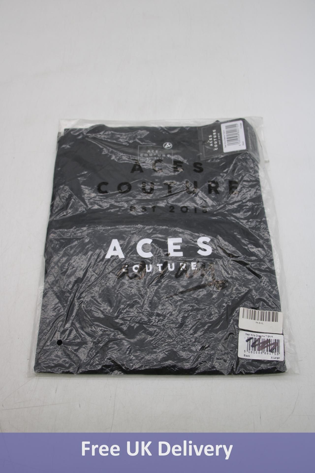 Two Aces Couture Men's Fear Kills Dreams T-Shirts, Black, X-Large