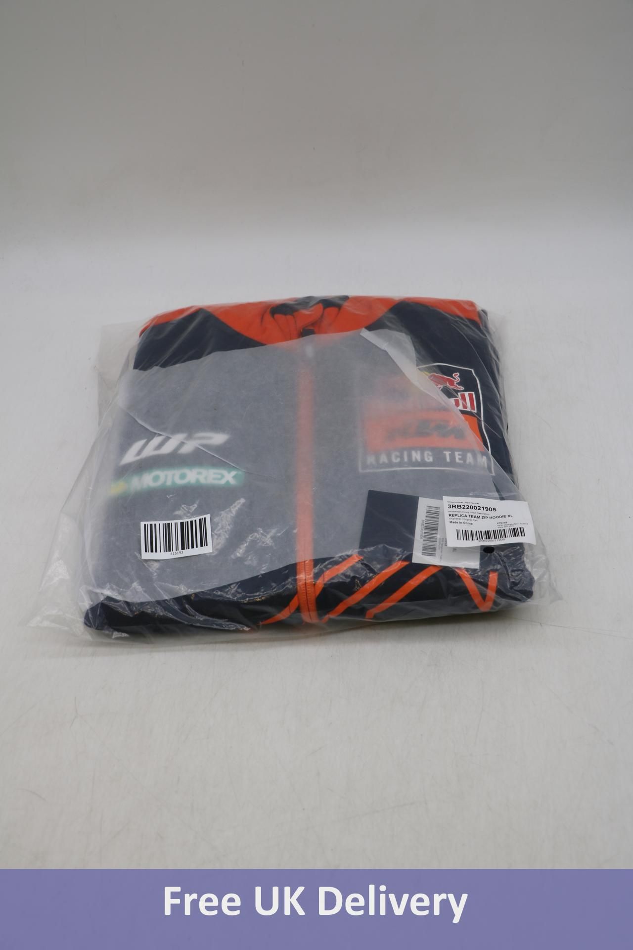 KTM Replica Team Zip Hoodie, Dark Blue/Orange, Size XL