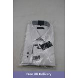 Casa Moda Men's Comfort Fit Non Iron Shirt, White, Size 48, Collar 19