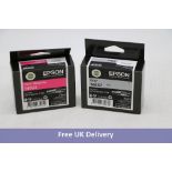 Two Epson UltraChrome Pro 10 Ink 1x Vivid Magenta T46S3 and 1x Grey T46S7, Both 25ml