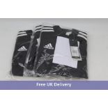 Three Adidas Kid's Tiro Training Top, Black, 9-10yrs