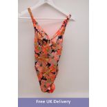 Prima Donna Deep Neckline Swimsuit Melanesia, Cora Flower, UK Size 34