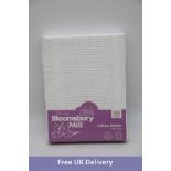 Ten Bloomsbury Mill Organic Cotton New-born Cellular Blankets, Classic White, 2 Per Pack