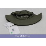 Ganni Kalamata Wide Brimmed Bucket Hat, Green, Size M/L