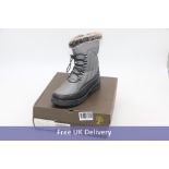 Ausland Woman's Drawstring Midcalf Snow Boots, Grey, UK 6