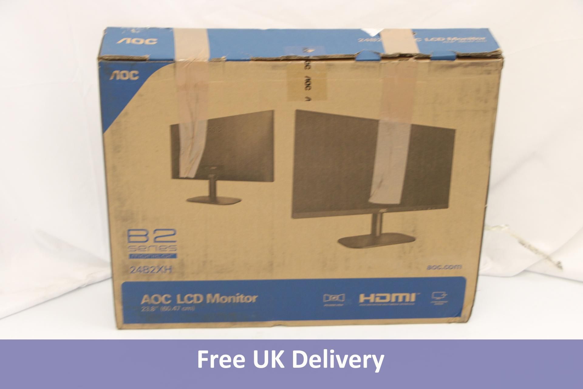 AOC B2 Series LCD Monitor, 23.8". Box damaged