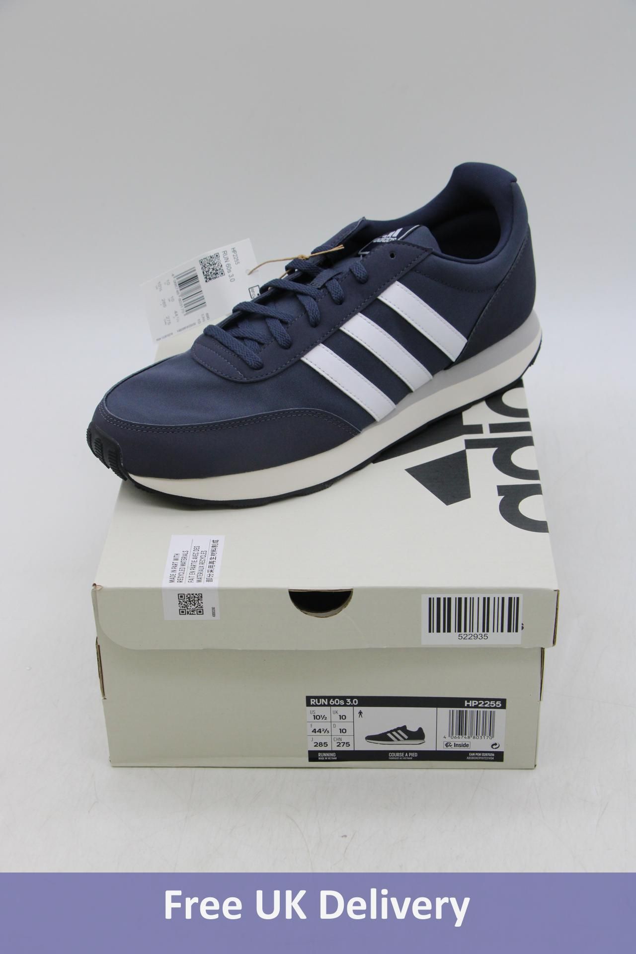 Adidas 60S 3.0, Running Trainers, Navy/White, UK 10