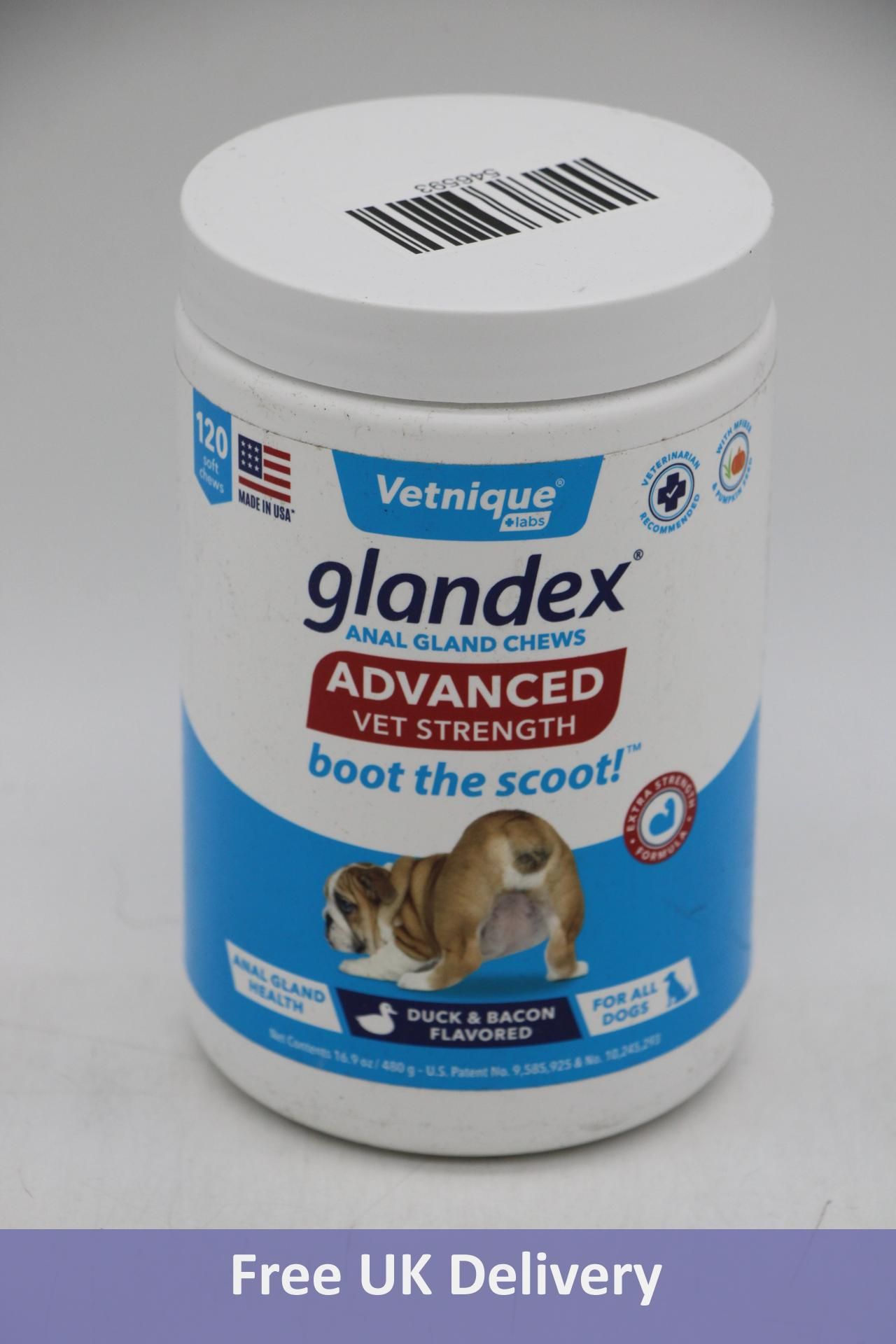 Glandex Anal Gland Support for Dogs & Puppies, 120 Chews, 480g, Exp. 02/25