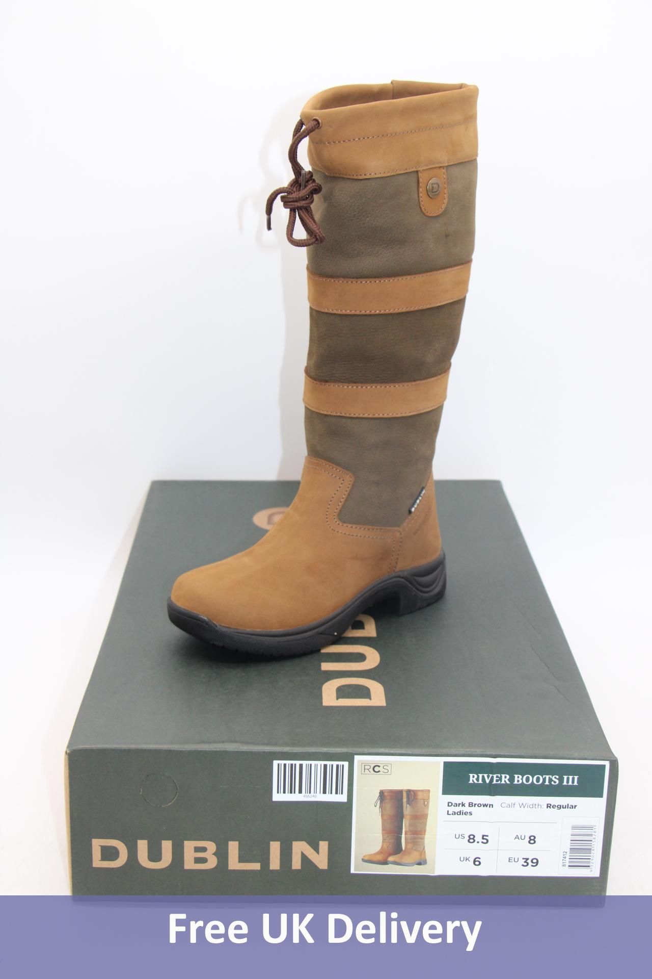 Dublin River Boots, Dark Brown, UK 6