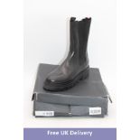 Tommy Hilfiger Monocromatic Leather Chelsea Boots, Black, UK 8. Box damaged