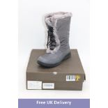 Ausland Woman's 7629 Midcalf Lace Up Fur Snow Boots, Grey, UK 7