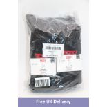 Six Packs of Levi's Regular Cut Socks, Black, UK 6/8, 3x per Pack