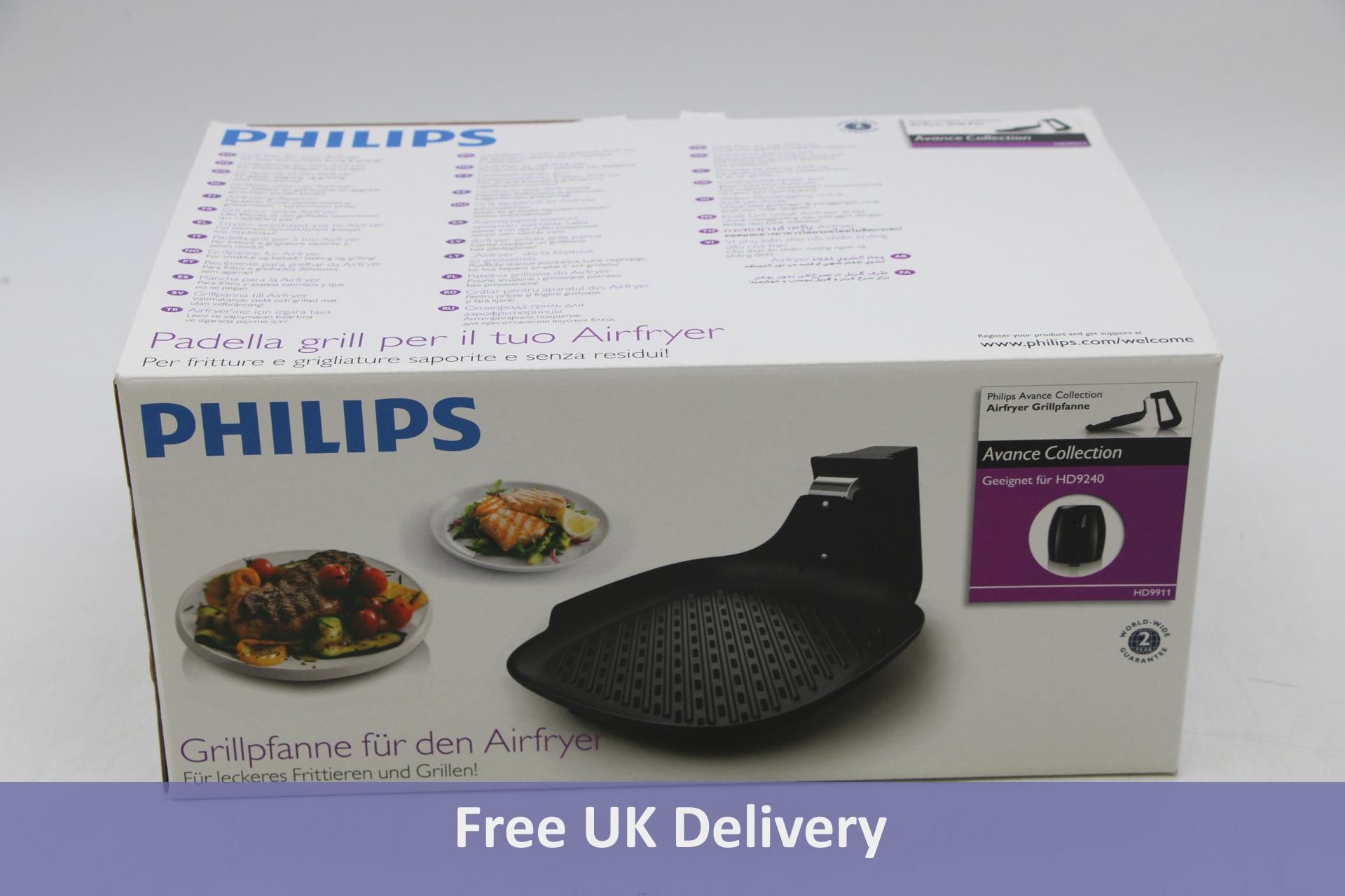 Philips HD240 Series Advance Collection Airfryer Grill Pan, Black