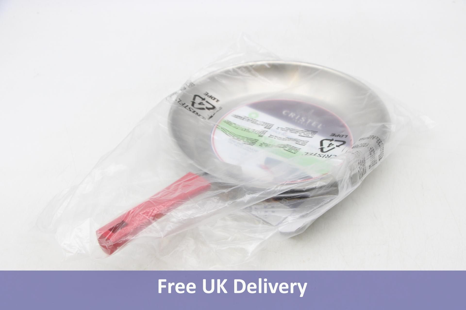 Cristel Mutine Stainless Steel Fixed Stainless Metal Pan, Raspberry, 28cm. Box damaged