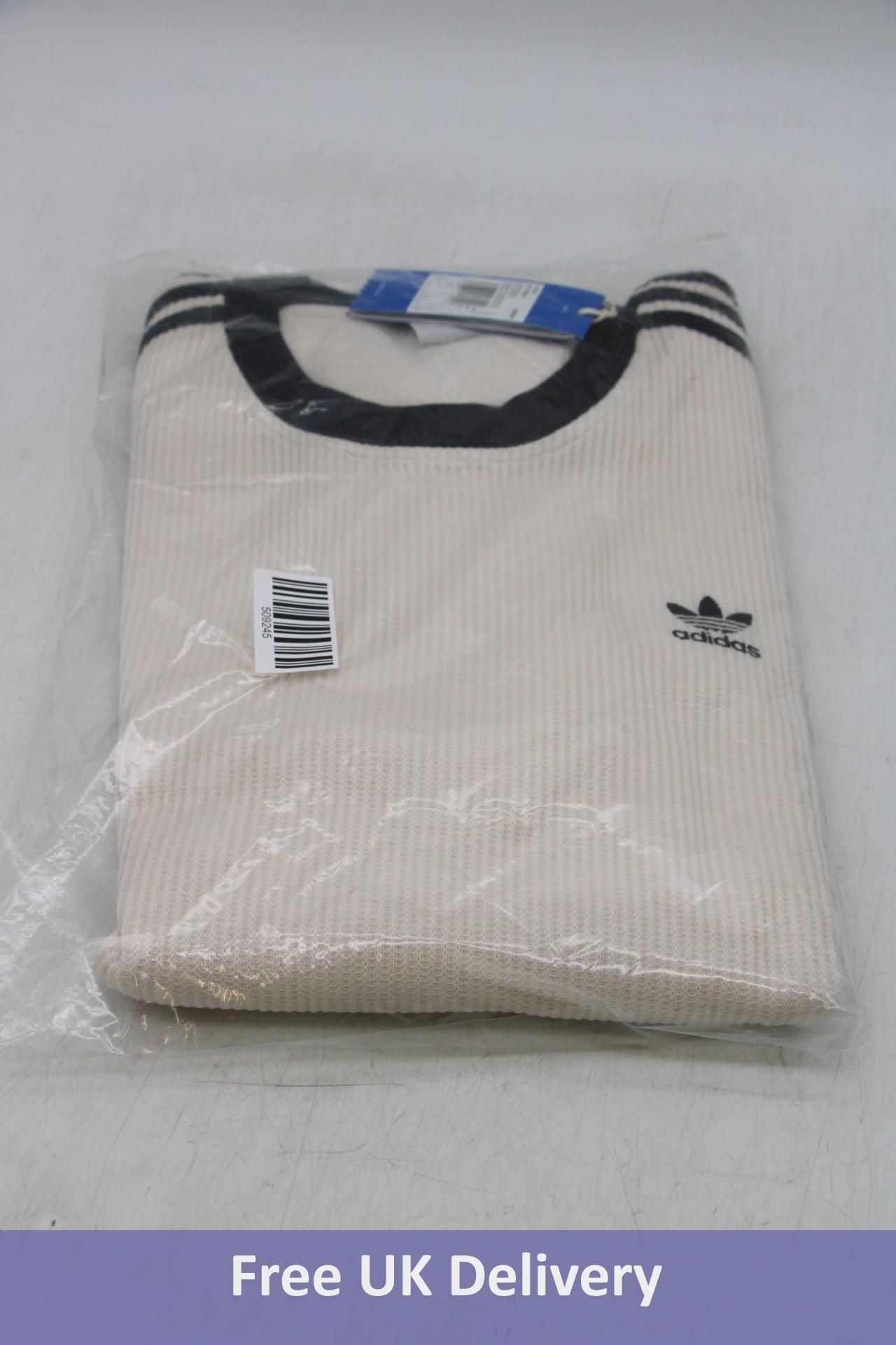 Adidas Q2 Crewneck Sweatshirt, Wonwhi White, UK L