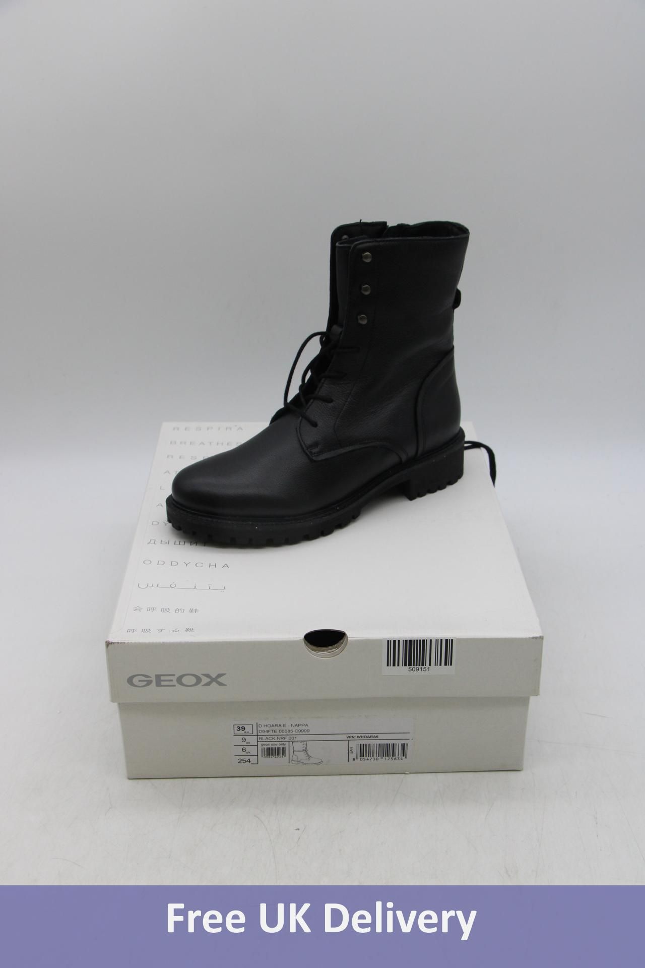 Geox Woman's Hoara E: Combat Boots, black, UK 6