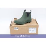 Tretorn Terrang Low Neo Rubber Boots, Green, UK 9. Box damaged