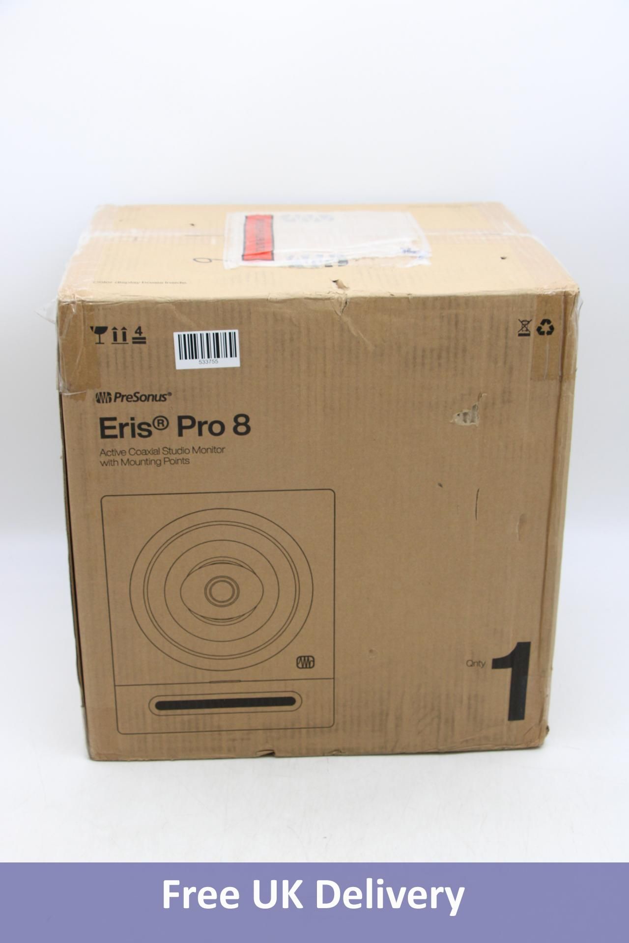 Eris Pro 8 Active Coaxial Studio Monitor Speaker, Black