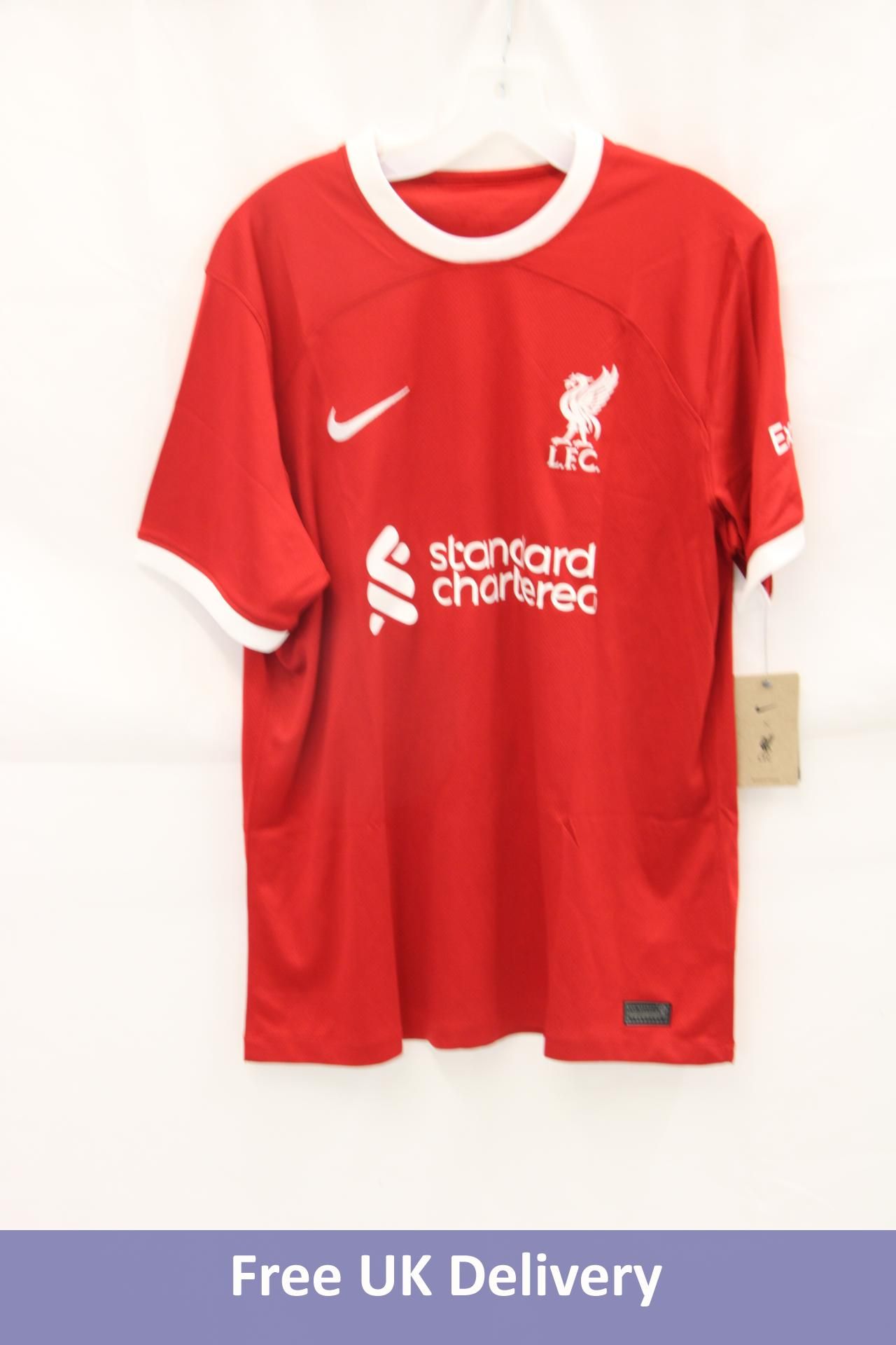 Liverpool FC Nike Home Shirt 2023/24 Season, Red, Large with Darwin 9 on the Back