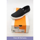 Timberland Newport Bay Slip On Canvas Trainers, Black, UK 5.5. Box damaged