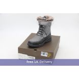Ausland Woman's Drawstring Midcalf Snow Boots, Grey, UK 4