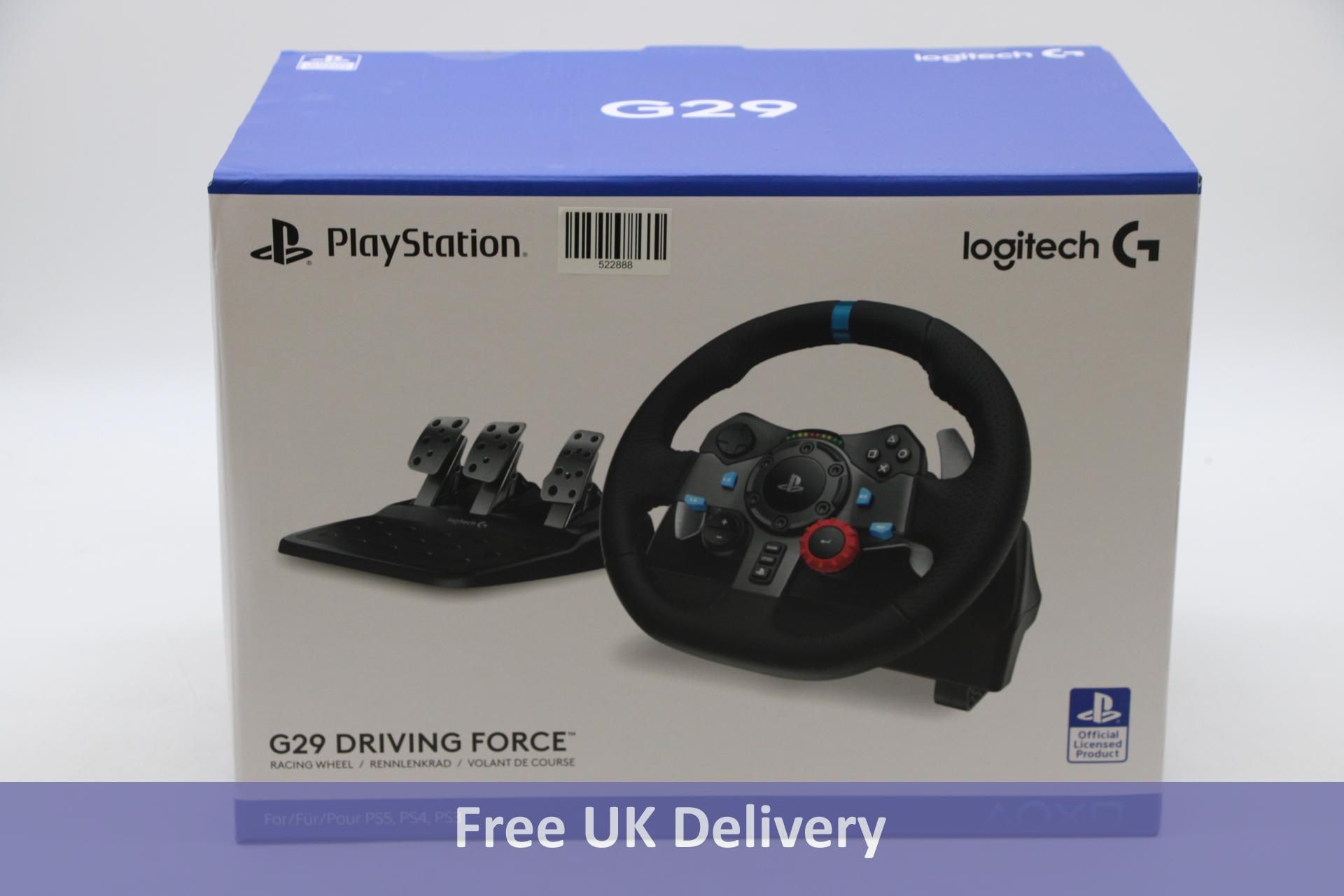 Logitech G29 Driving Force Gaming Steering Wheel with Pedals, Black