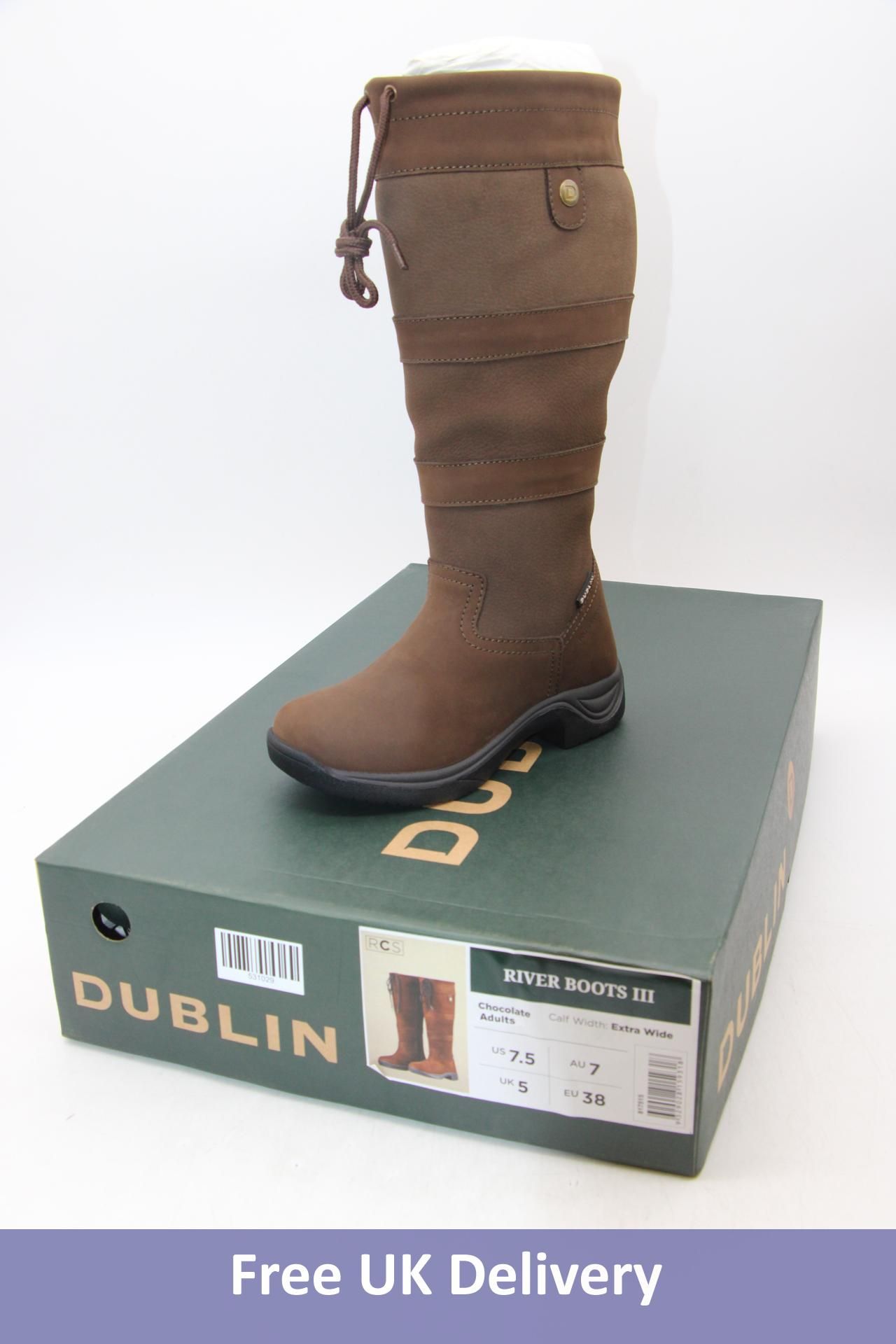 Dublin Women's River Country Boots 3, Chocolate, Extra Wide Fit, UK 5