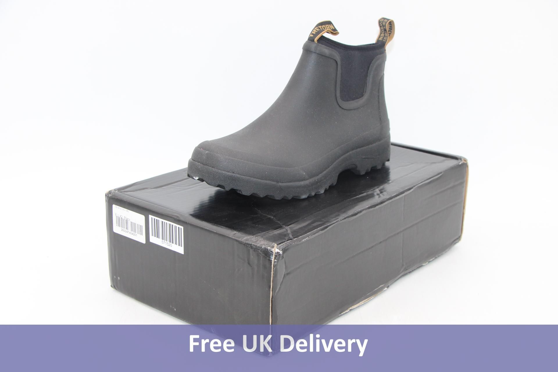 Tretorn Terrang Low Neo Rubber Boots, Black, UK 8