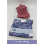 Two Cutter and Buck Men's Prospect Textured Stretch Polo Shirts to include 1x Red, Size 4XB/4TG, 1x