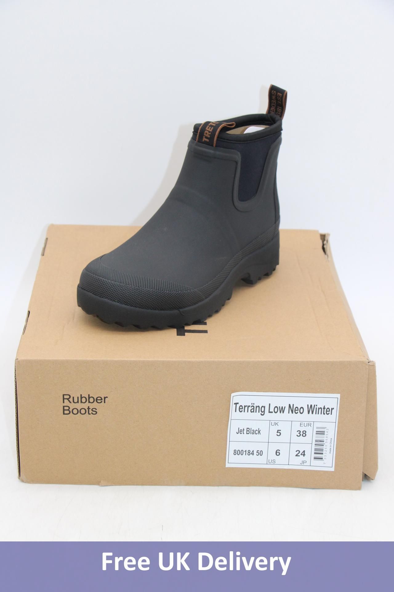 Tretorn Terrang Low Neo Winter Rubber Boot, Jet Black, Size UK 5