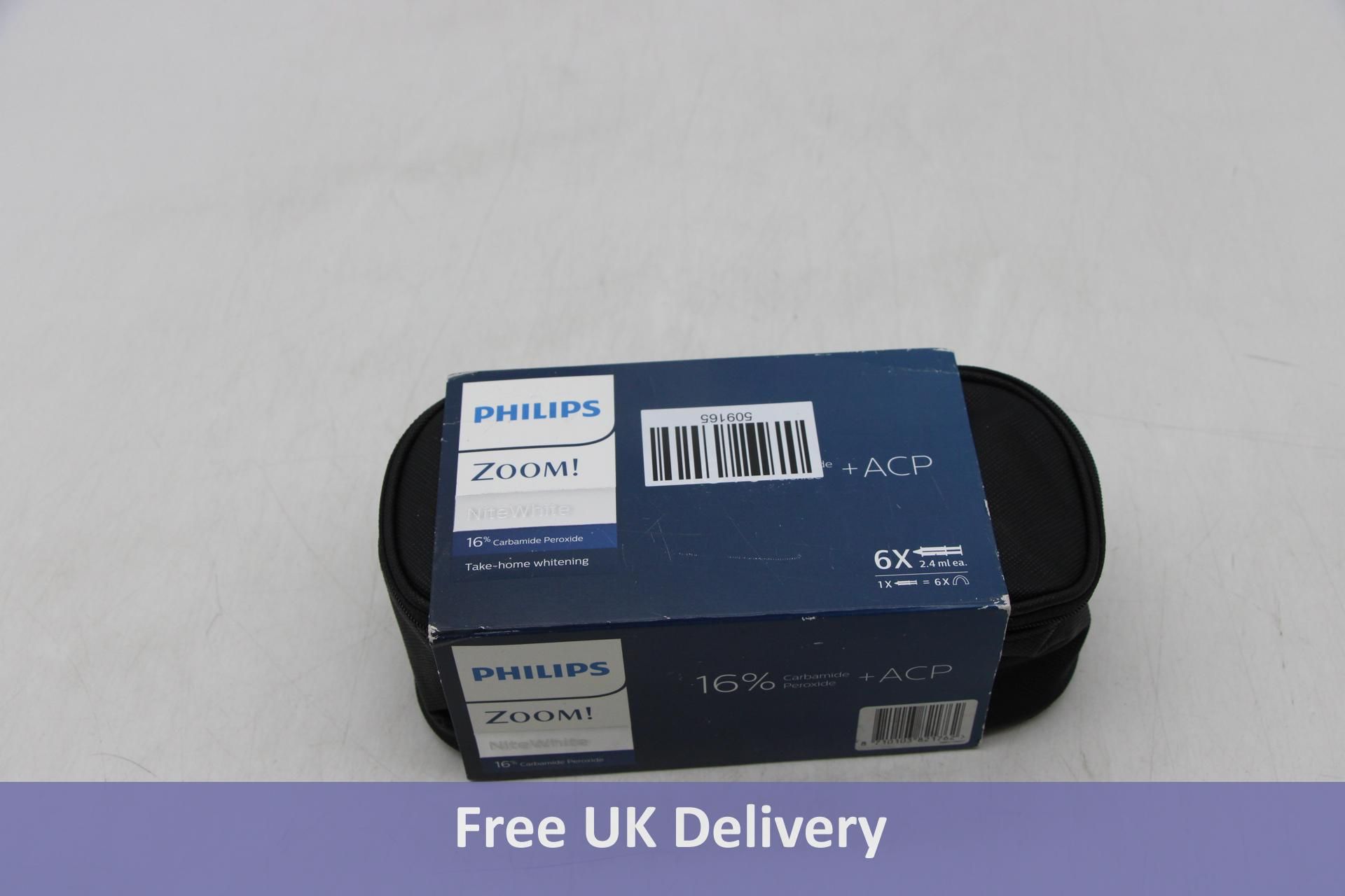 Philips Zoom Nite White, 16% Carbamide Peroxide, 6x 2.4ml Syringes, Expiry 10/2025. Box damaged