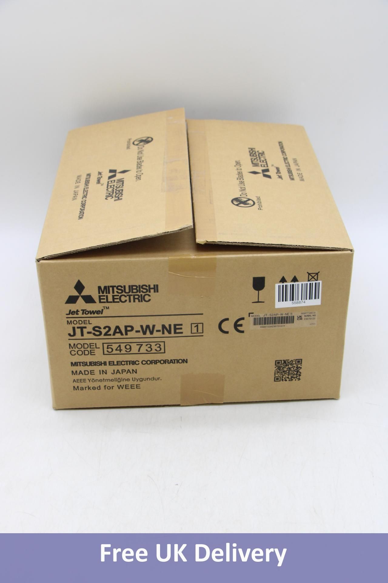 Mitsubishi Electric Jet Towel Hand Dryer, JT-S2AP-W-NE