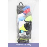 Six Packs of Running More Mile Men's Socks, Multi, UK 8.5/10.5, 5x per Pack