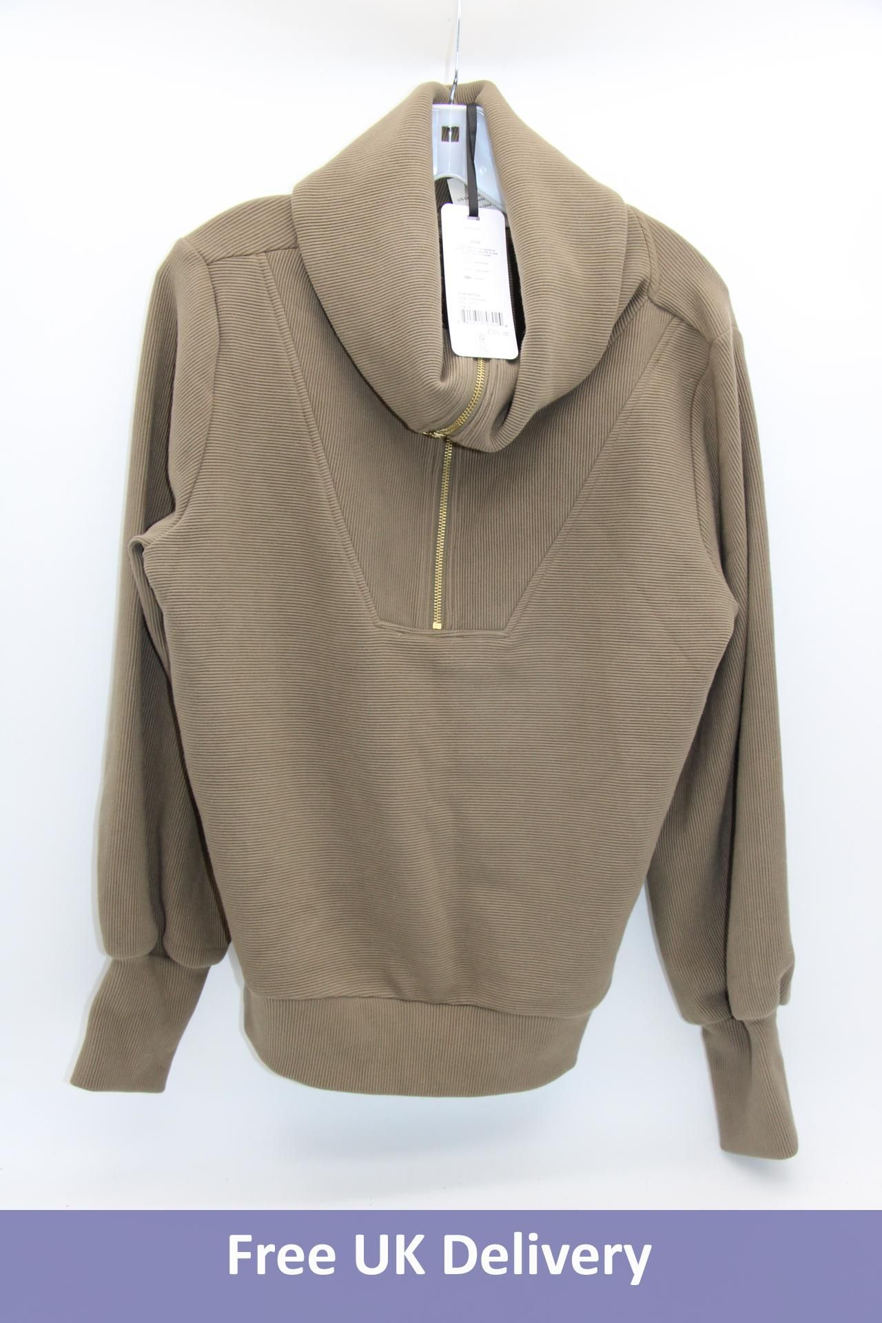 Varley Vine Half Zip Pullover Sweatshirt, Stone Olive, Size S