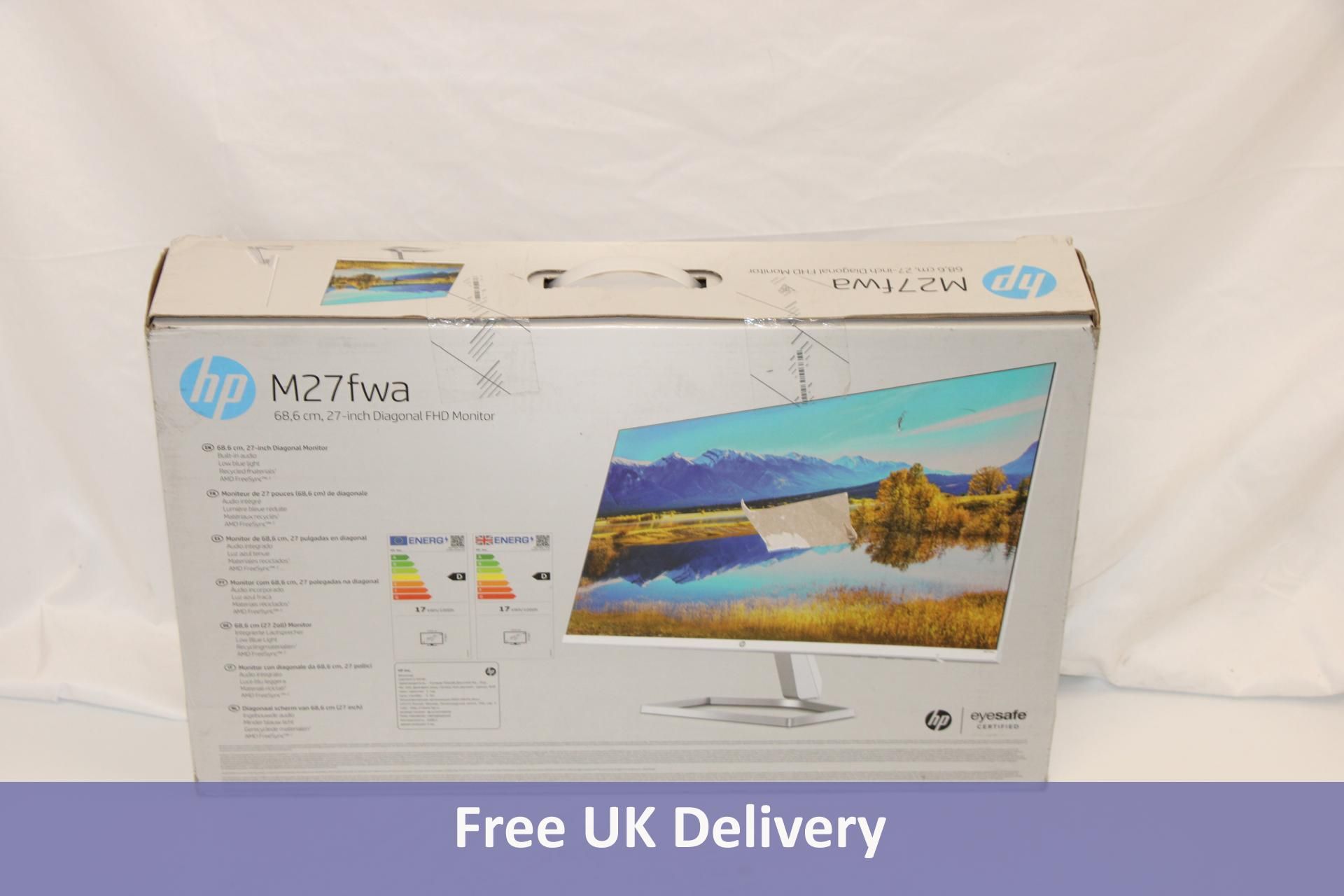 HP 27ins LCD Full HD Monitor, White. Box damaged