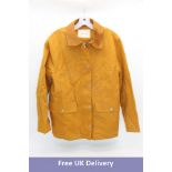 Ese O Ese Suede Jacket, Camel, Size Small